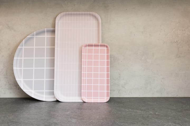 Taca Checks & Stripes Ø35 cm, Szary-biały Muurla