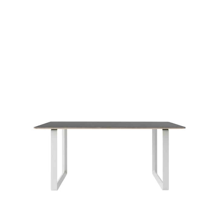 70/70 stół 170x85 cm - Black linoleum-Plywood-White - Muuto