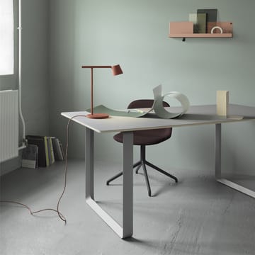 70/70 stół 170x85 cm - Grey linoleum-Plywood-Grey - Muuto