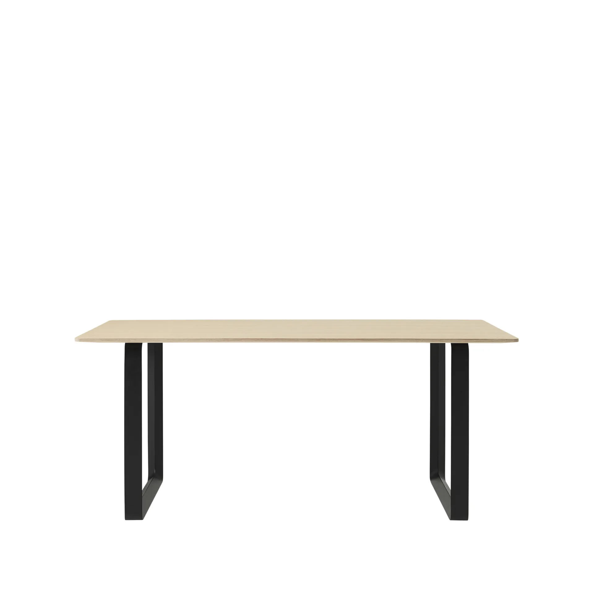 70/70 stół 170x85 cm, Oak veener-Plywood-Black Muuto