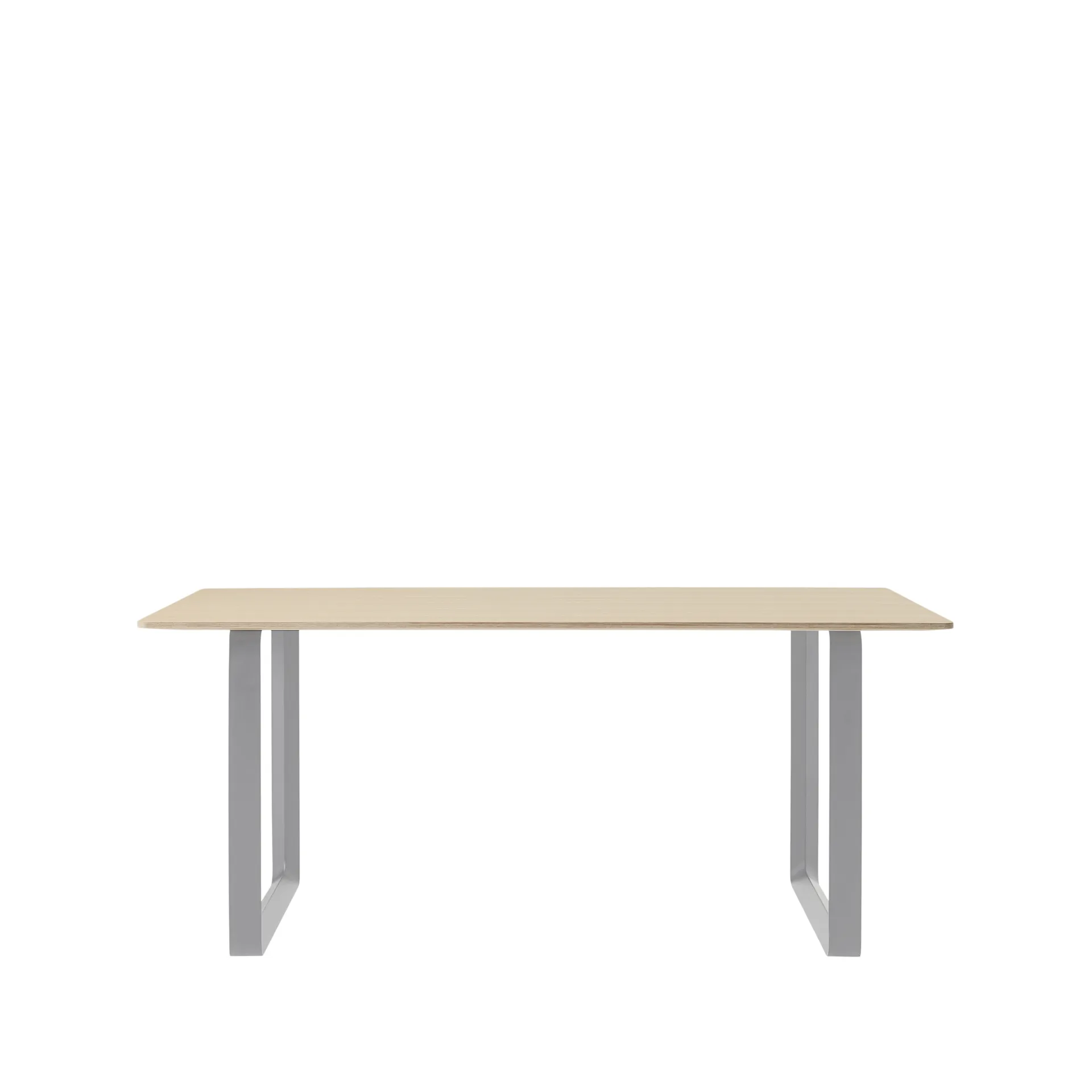 70/70 stół 170x85 cm, Oak veneer-Plywood-Grey Muuto