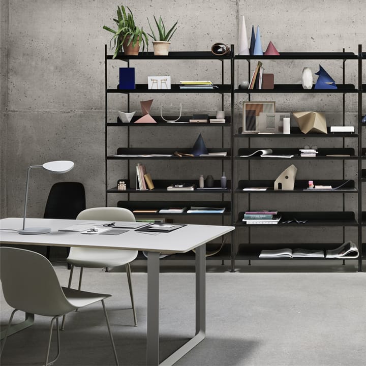 70/70 stół 170x85 cm, White laminate-Plywood-Black Muuto