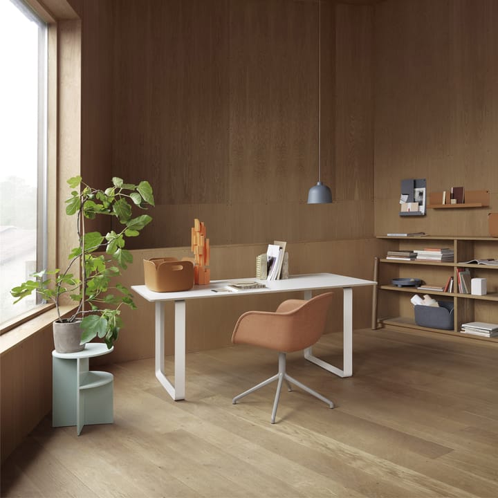 70/70 stół 170x85 cm, White laminate-Plywood-Black Muuto
