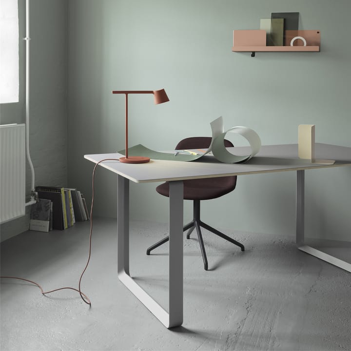 70/70 stół 170x85 cm, White laminate-Plywood-Black Muuto