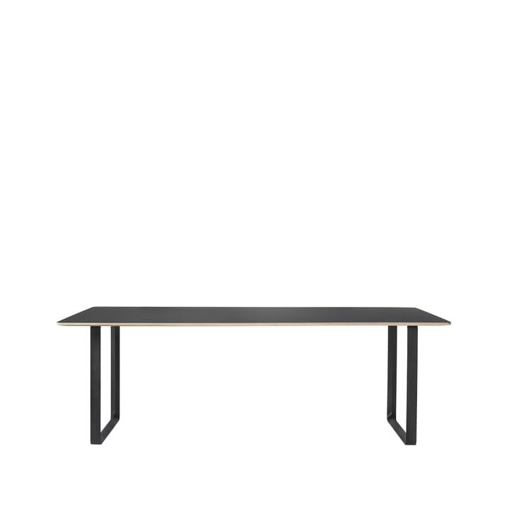 70/70 stół 225x90 cm - Black linoleum-Plywood-Black - Muuto