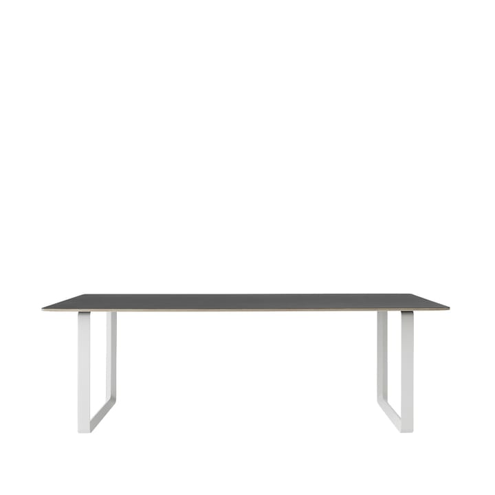 70/70 stół 225x90 cm - Black linoleum-Plywood-White - Muuto