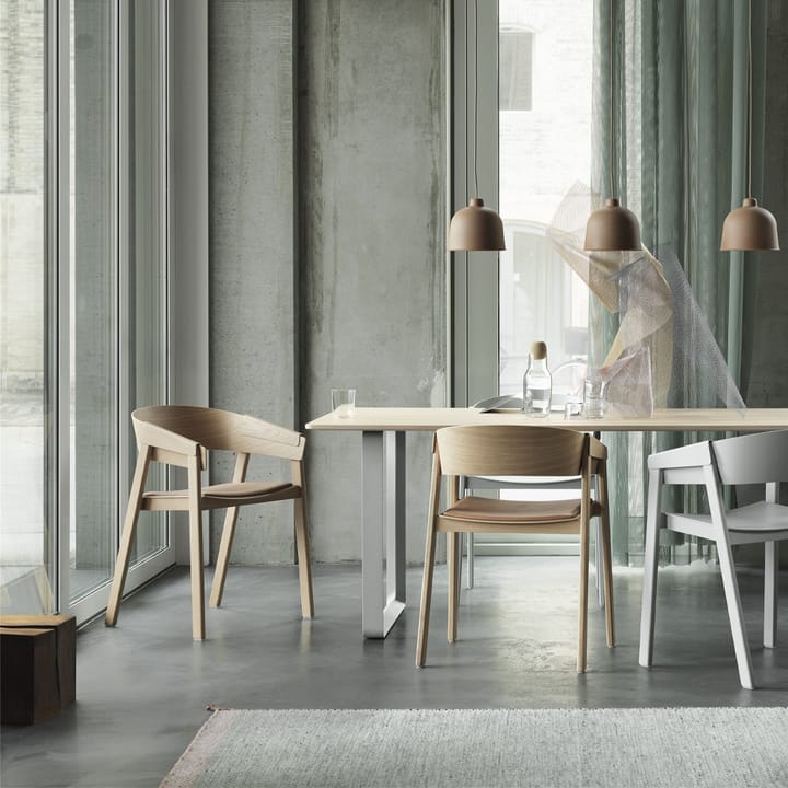 70/70 stół 225x90 cm, Solid smoked oak-Black Muuto