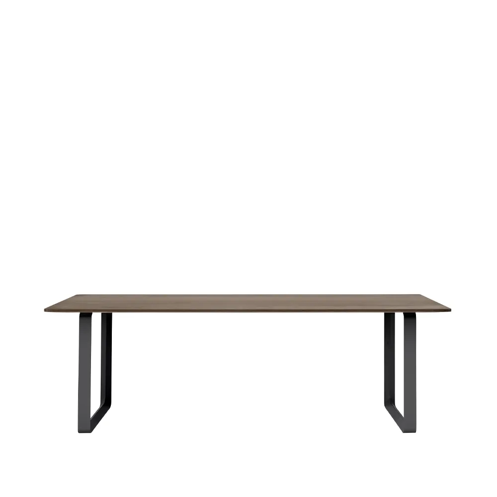 70/70 stół 225x90 cm, Solid smoked oak-Black Muuto