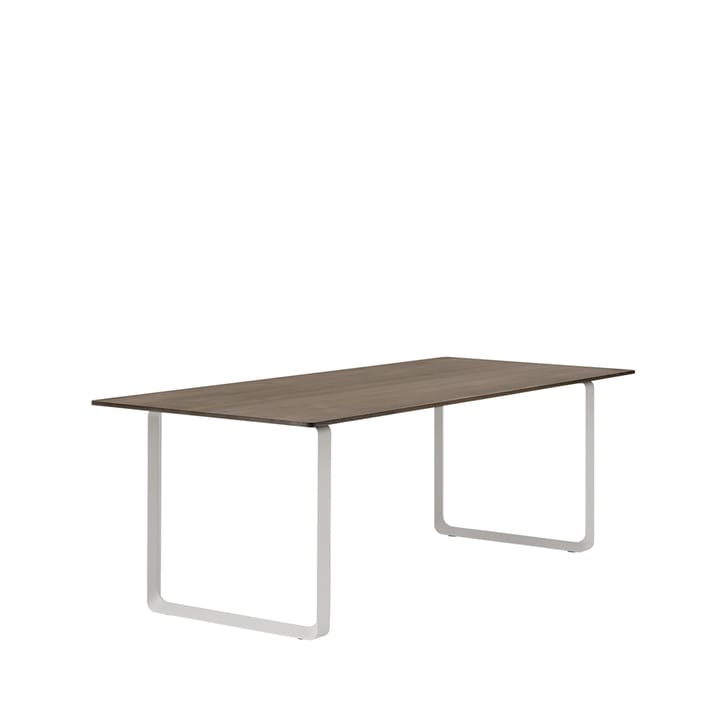 70/70 stół 225x90 cm, Solid smoked oak-Grey Muuto