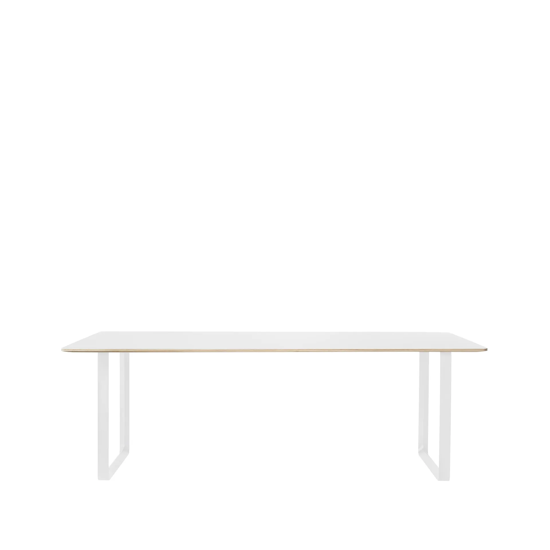 70/70 stół 225x90 cm, White laminate-Plywood-White Muuto