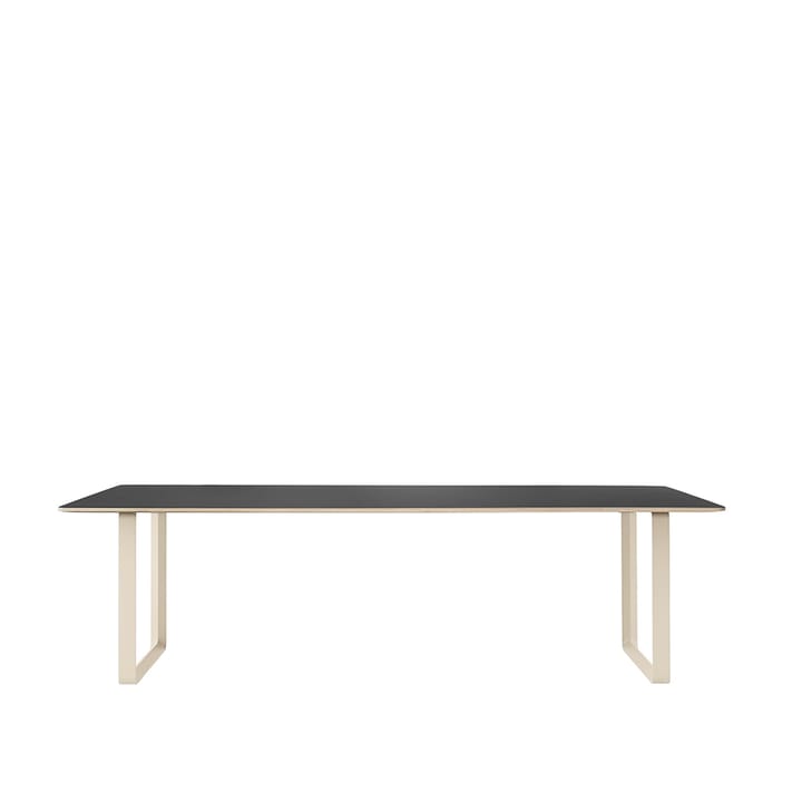 70/70 stół 255x108 cm - Black linoleum-Plywood-Sand - Muuto