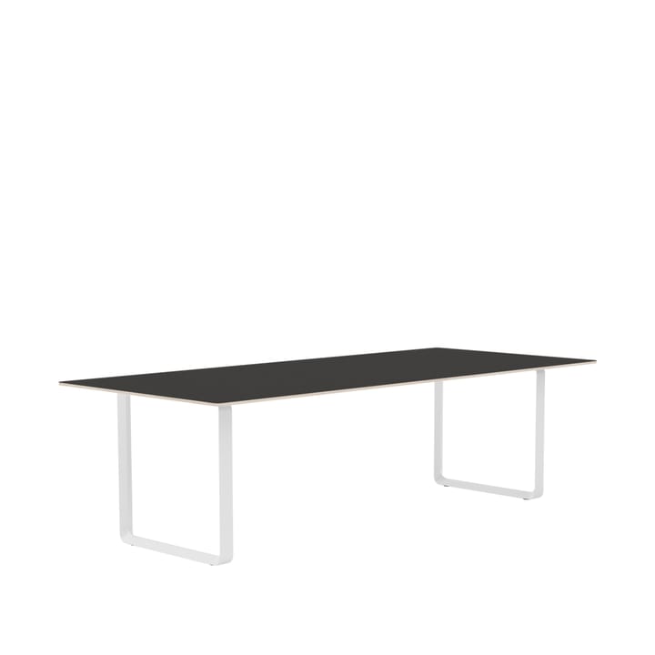 70/70 stół 255x108 cm - Black linoleum-Plywood-White - Muuto