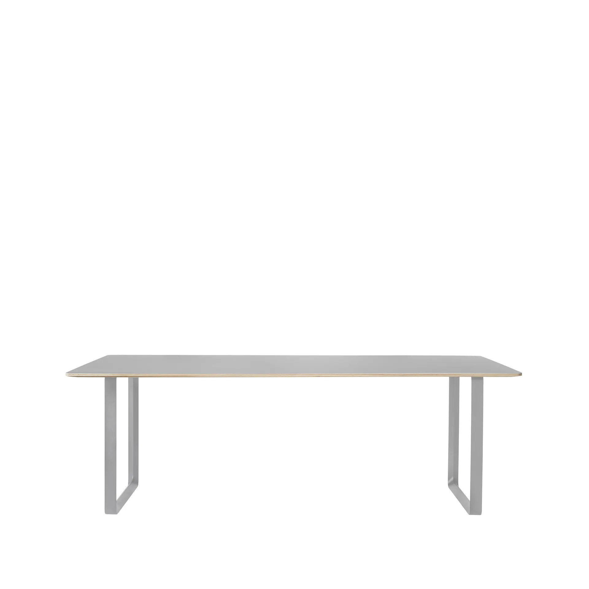 70/70 stół 255x108 cm, Grey linoleum-Plywood-Grey Muuto