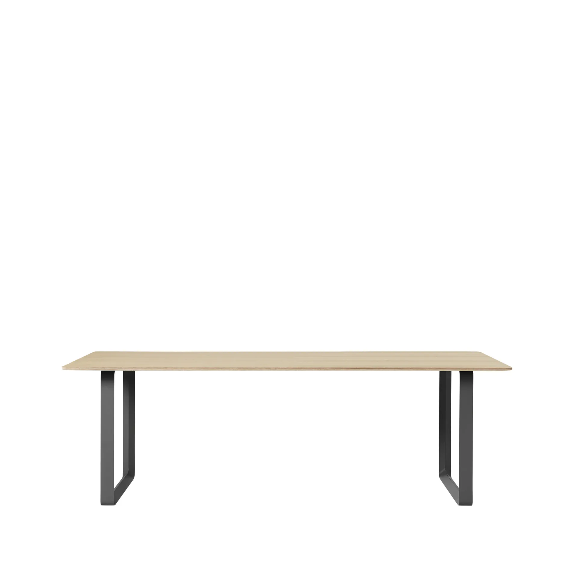 70/70 stół 255x108 cm, Oak veener-Plywood-Black Muuto