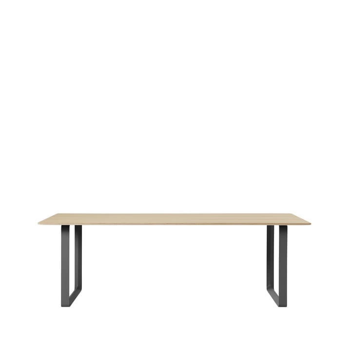 70/70 stół 255x108 cm - Oak veener-Plywood-Black - Muuto