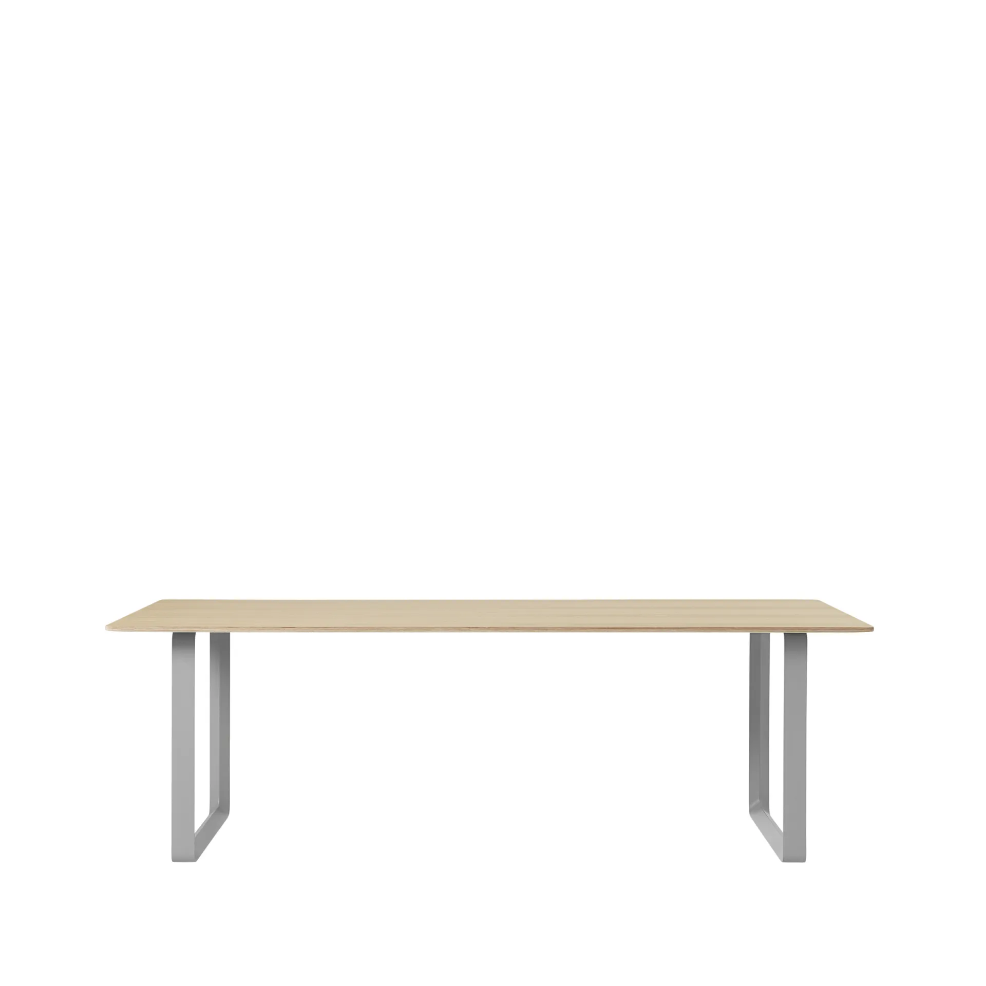 70/70 stół 255x108 cm, Oak veener-Plywood-Grey Muuto