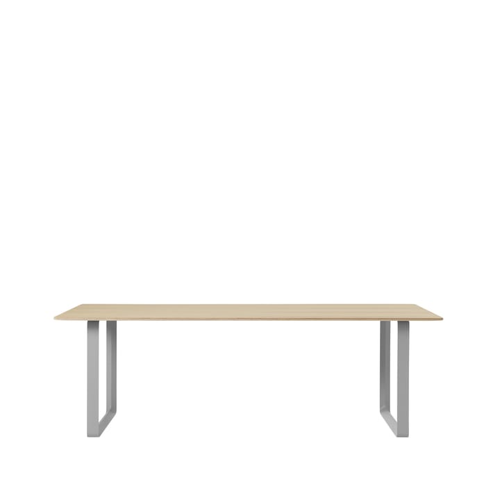 70/70 stół 255x108 cm - Oak veener-Plywood-Grey - Muuto
