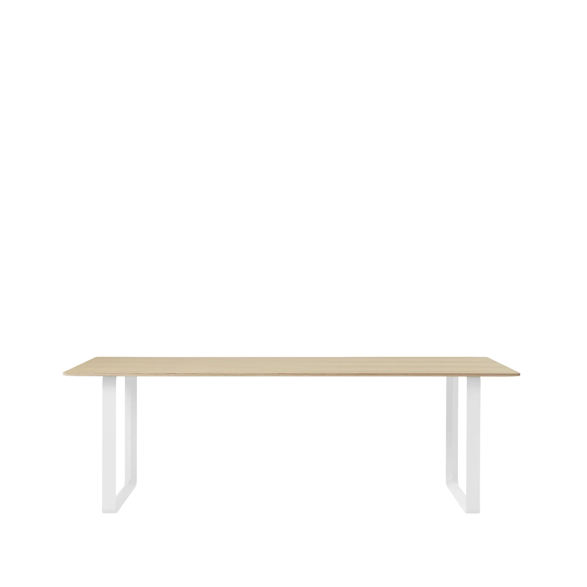 70/70 stół 255x108 cm, Oak veener-Plywood-White Muuto