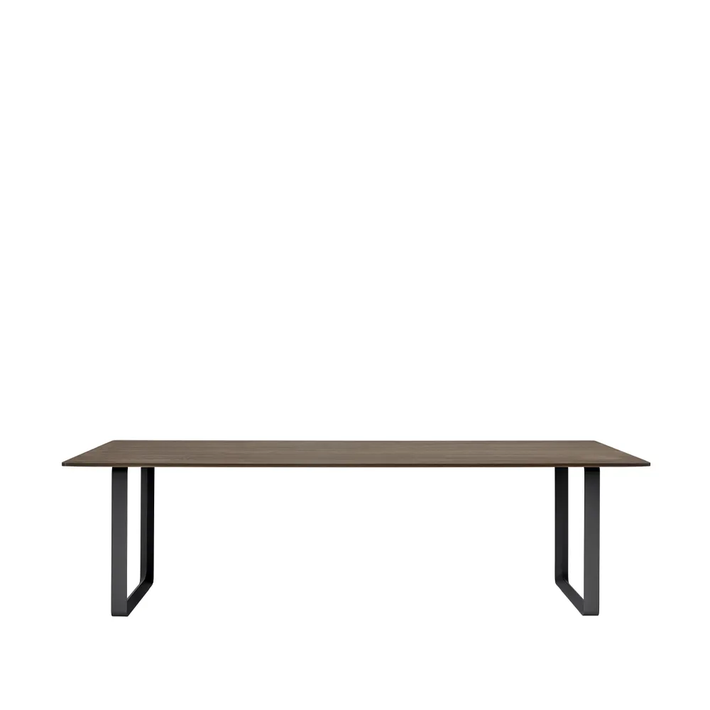 70/70 stół 255x108 cm, Solid smoked oak-Black Muuto