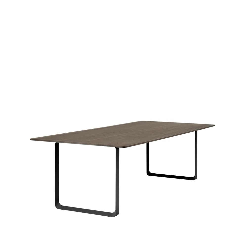 70/70 stół 255x108 cm, Solid smoked oak-Black Muuto