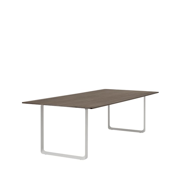 70/70 stół 255x108 cm, Solid smoked oak-Grey Muuto