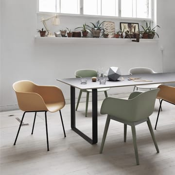 70/70 stół 255x108 cm - White laminate-Plywood-Sand - Muuto