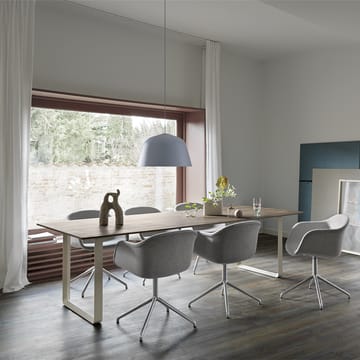 70/70 stół 255x108 cm - White laminate-Plywood-Sand - Muuto