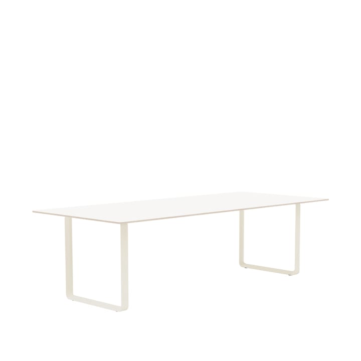 70/70 stół 255x108 cm - White laminate-Plywood-Sand - Muuto