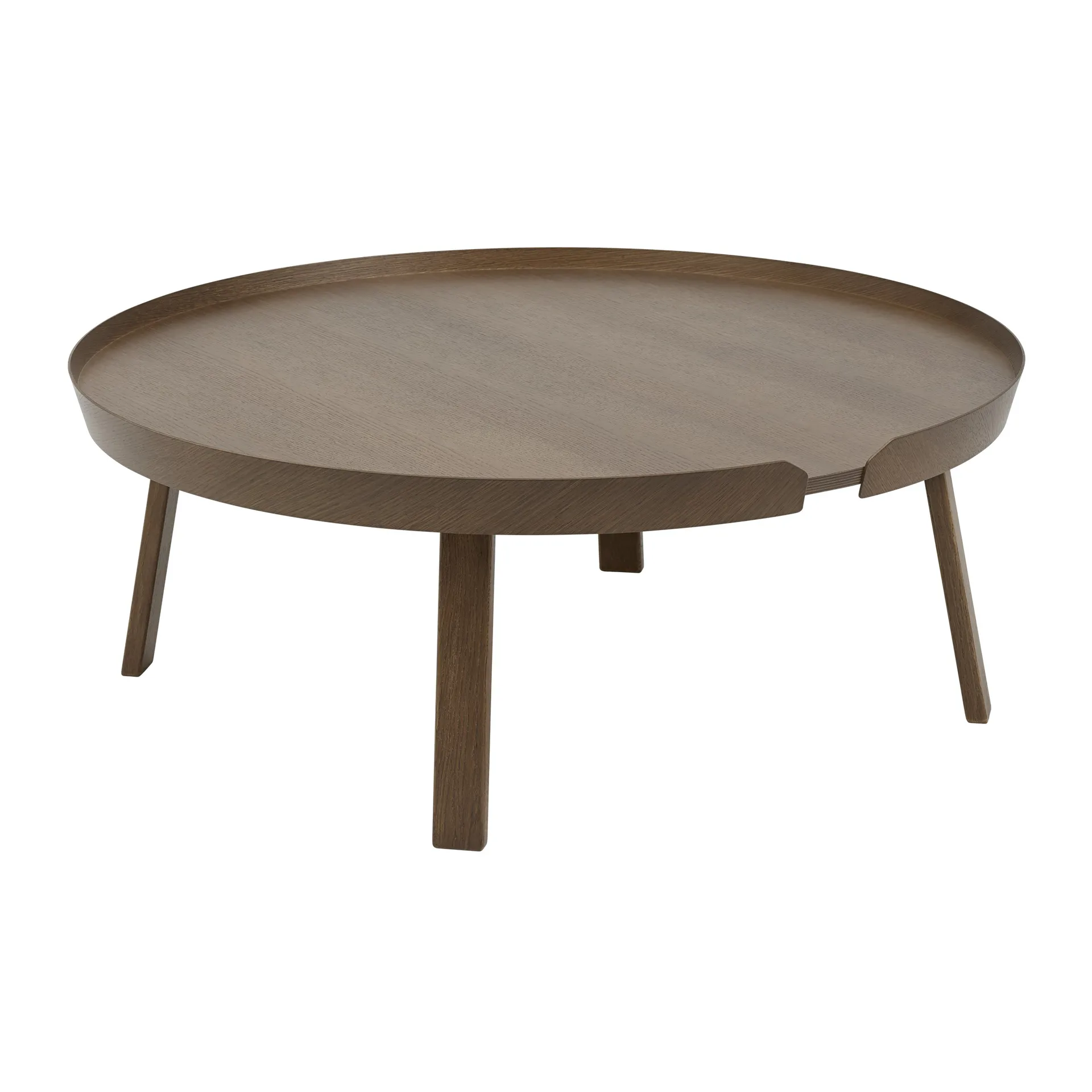 Around stolik boczny extra large, Stained dark brown Muuto