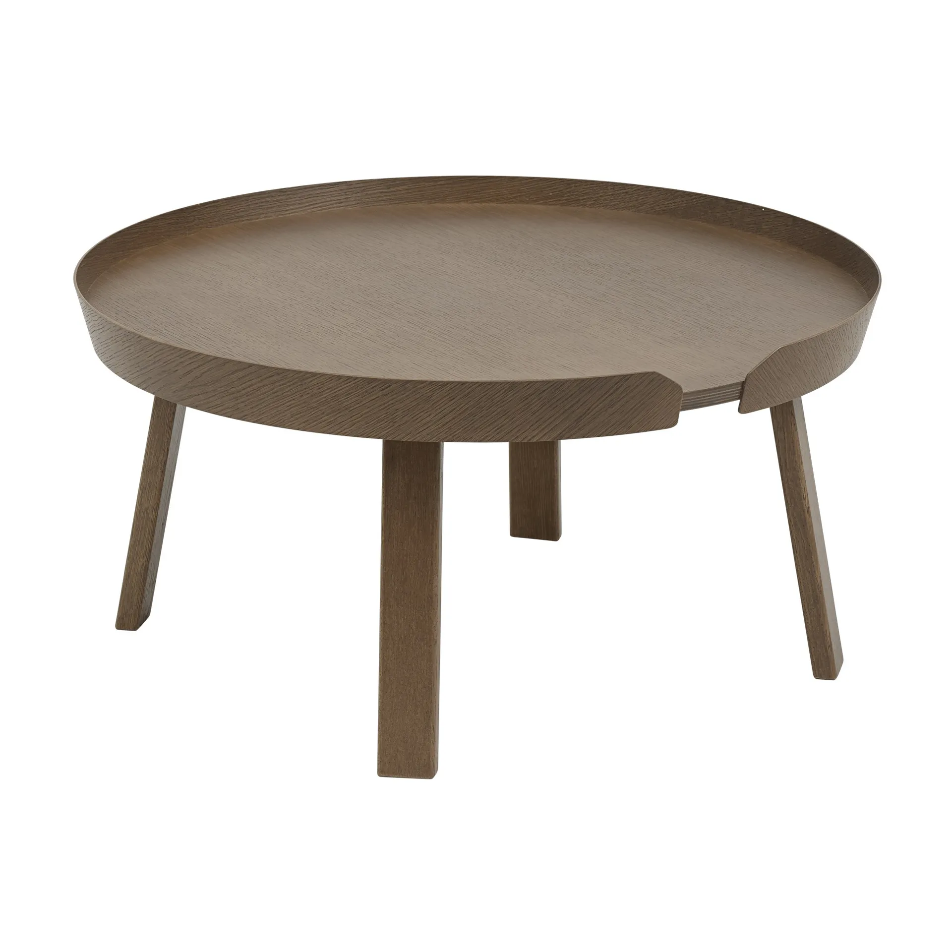Around stolik boczny kawowy large, Stained dark brown Muuto