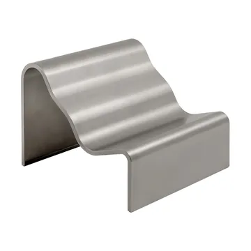 Ławka Dream View - Szczotkowana stal, 100 cm - Muuto