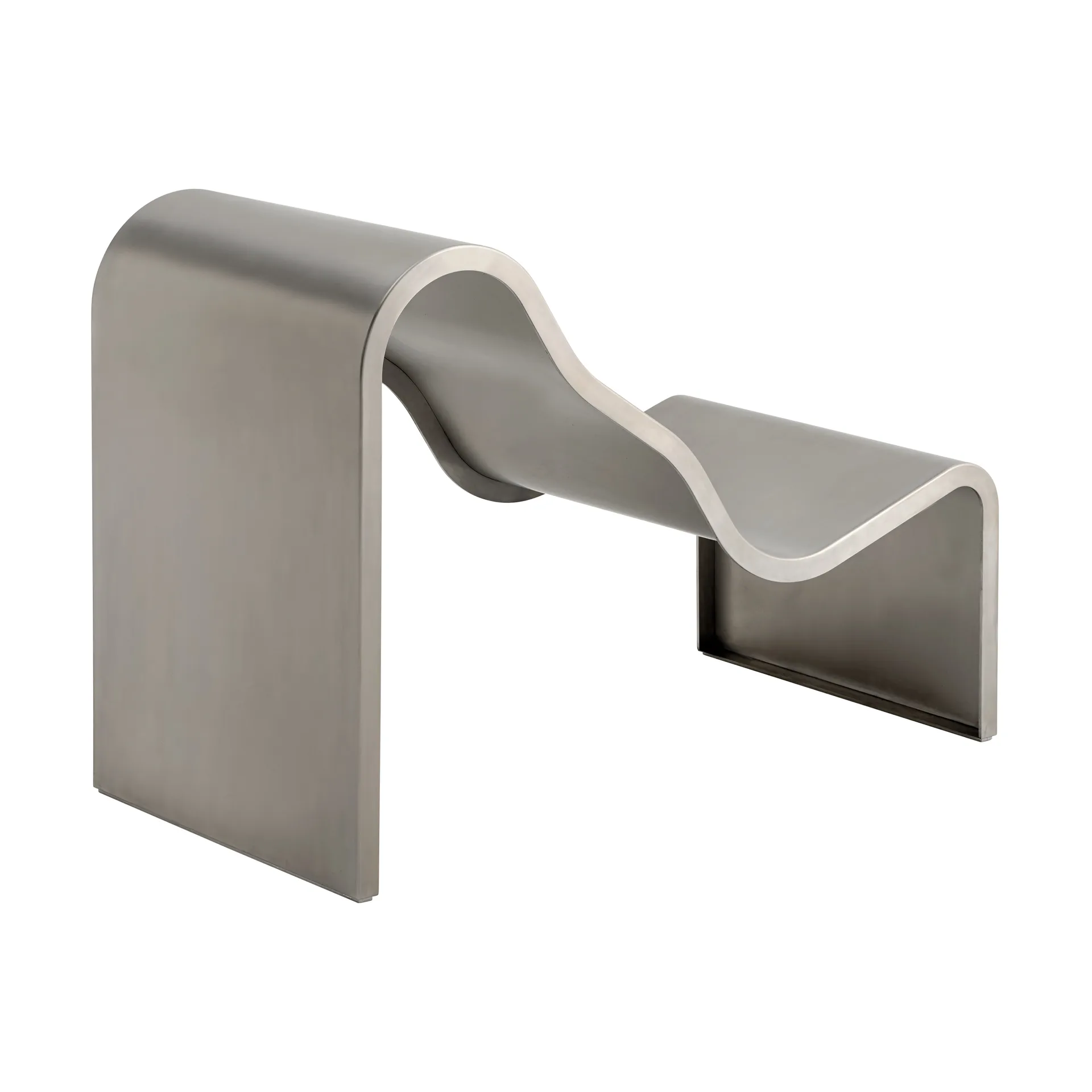 Ławka Dream View, Szczotkowana stal, 60 cm Muuto