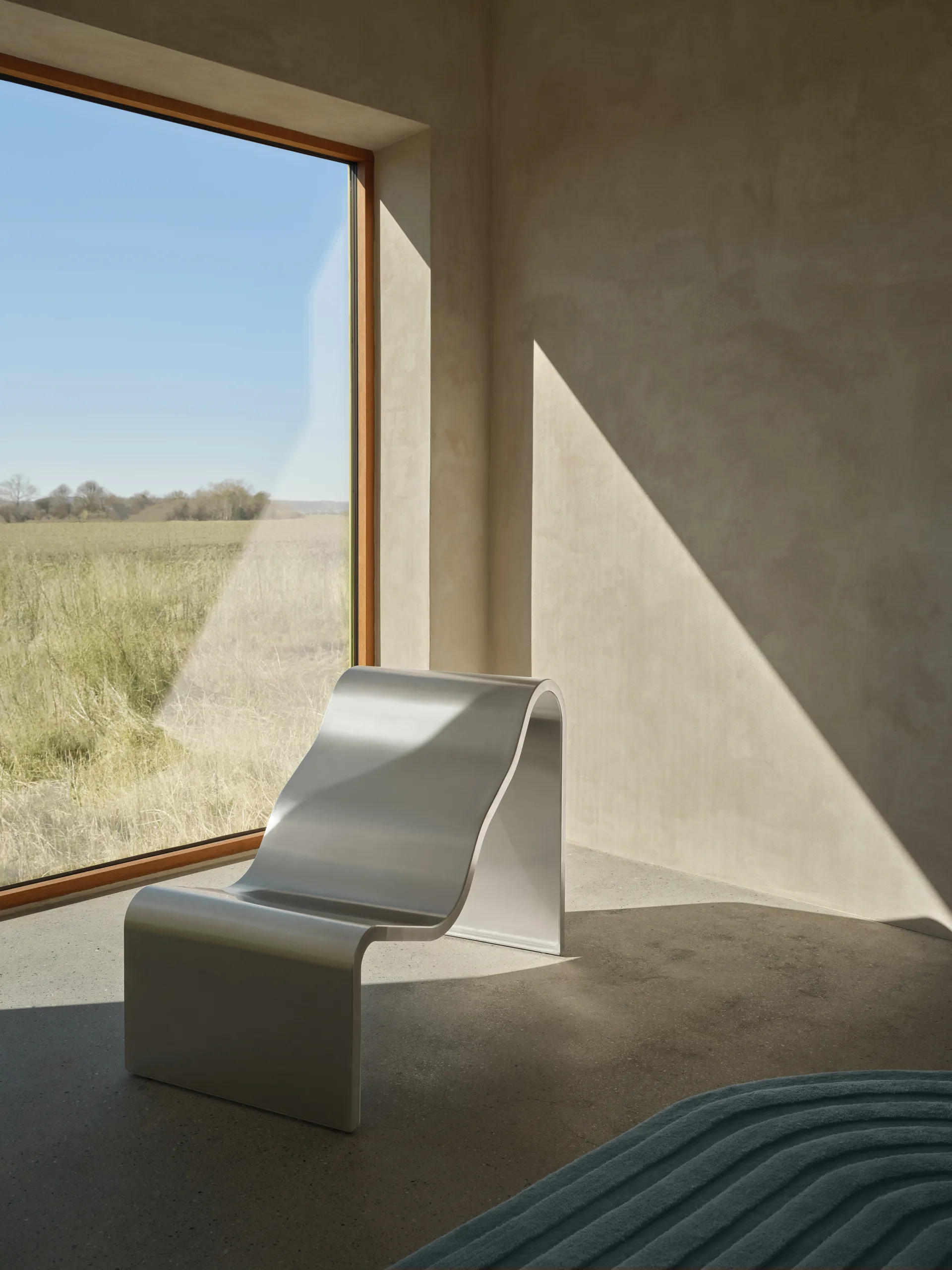 Ławka Dream View, Szczotkowana stal, 60 cm Muuto