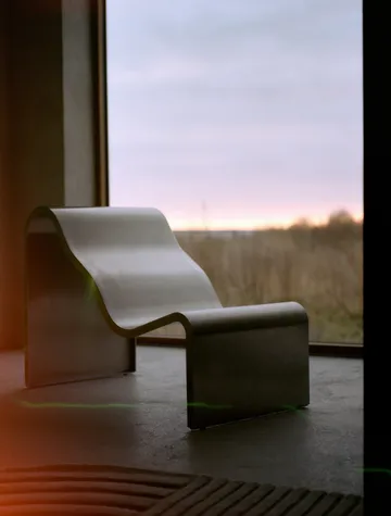 Ławka Dream View - Szczotkowana stal, 60 cm - Muuto