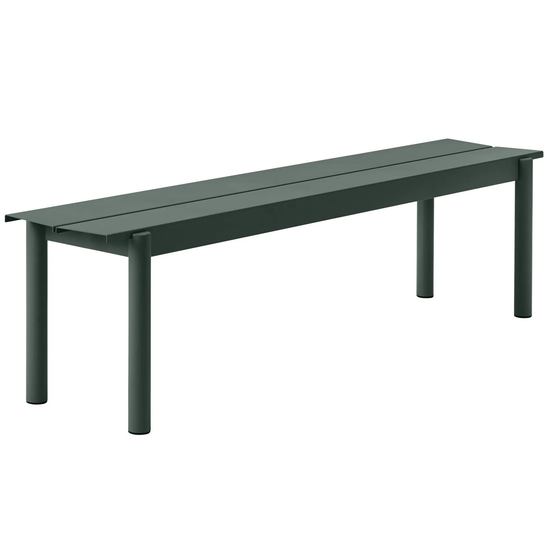 Ławka Linear Steel Bench 110x34 cm, Dark green Muuto