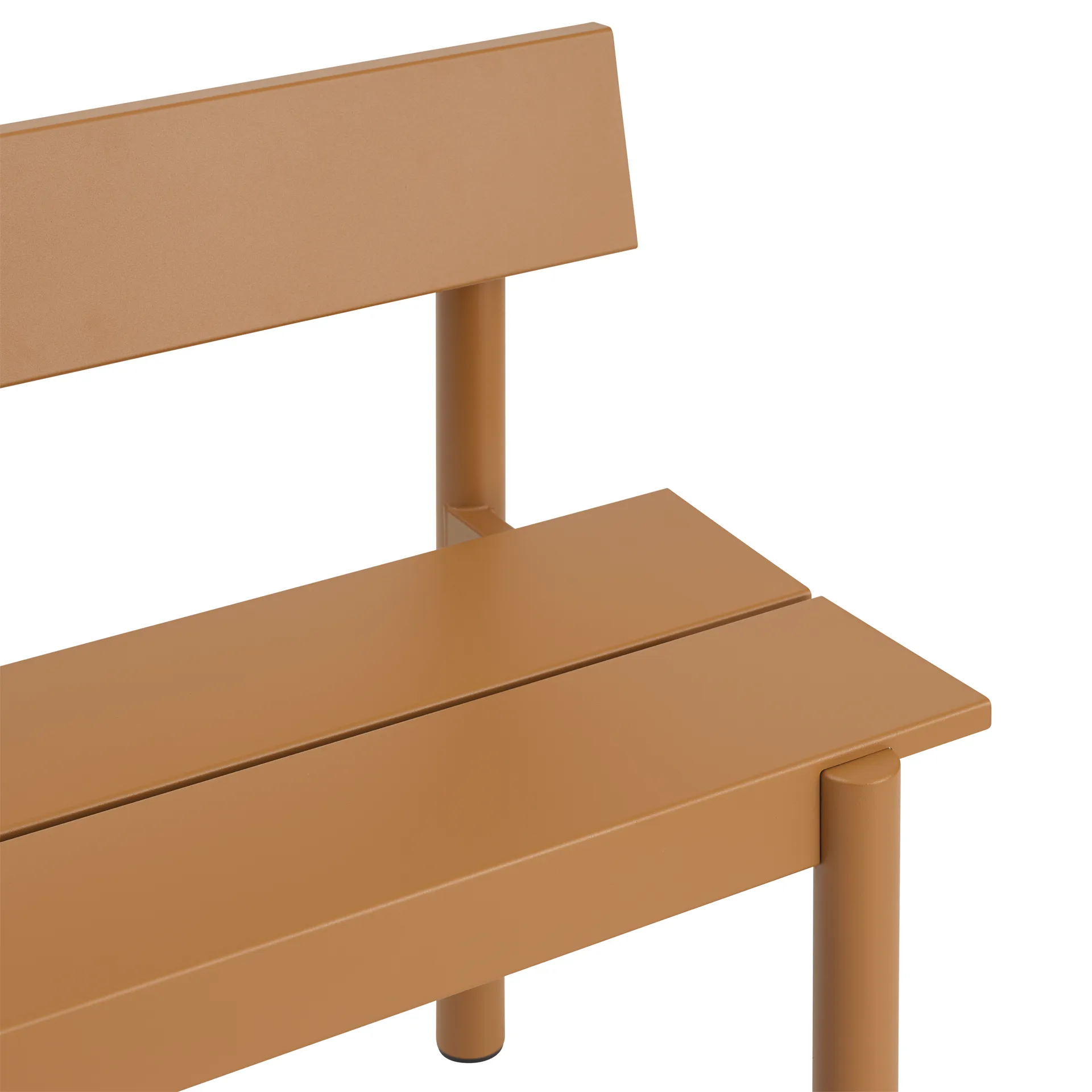 Ławka z oparciem Linear Steel, Burnt orange, 110x34 cm Muuto