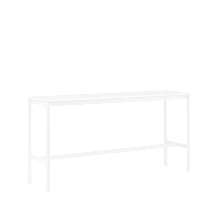 Base High stół barowy, biały laminat-biały stojak-abscant-b50 l190 h95 Muuto