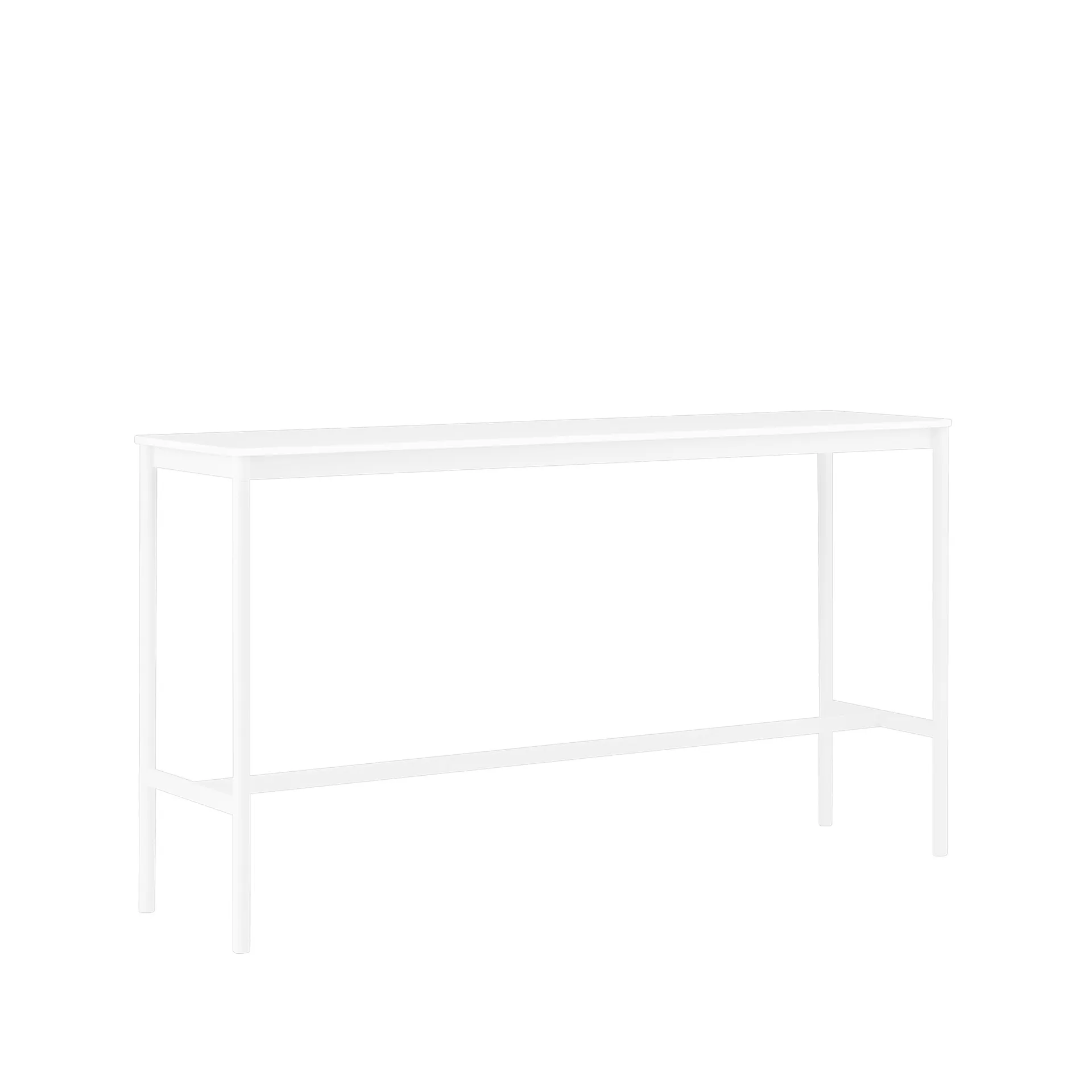 Base High stół barowy, biały laminat-biały stojak b50 l190 h105 Muuto