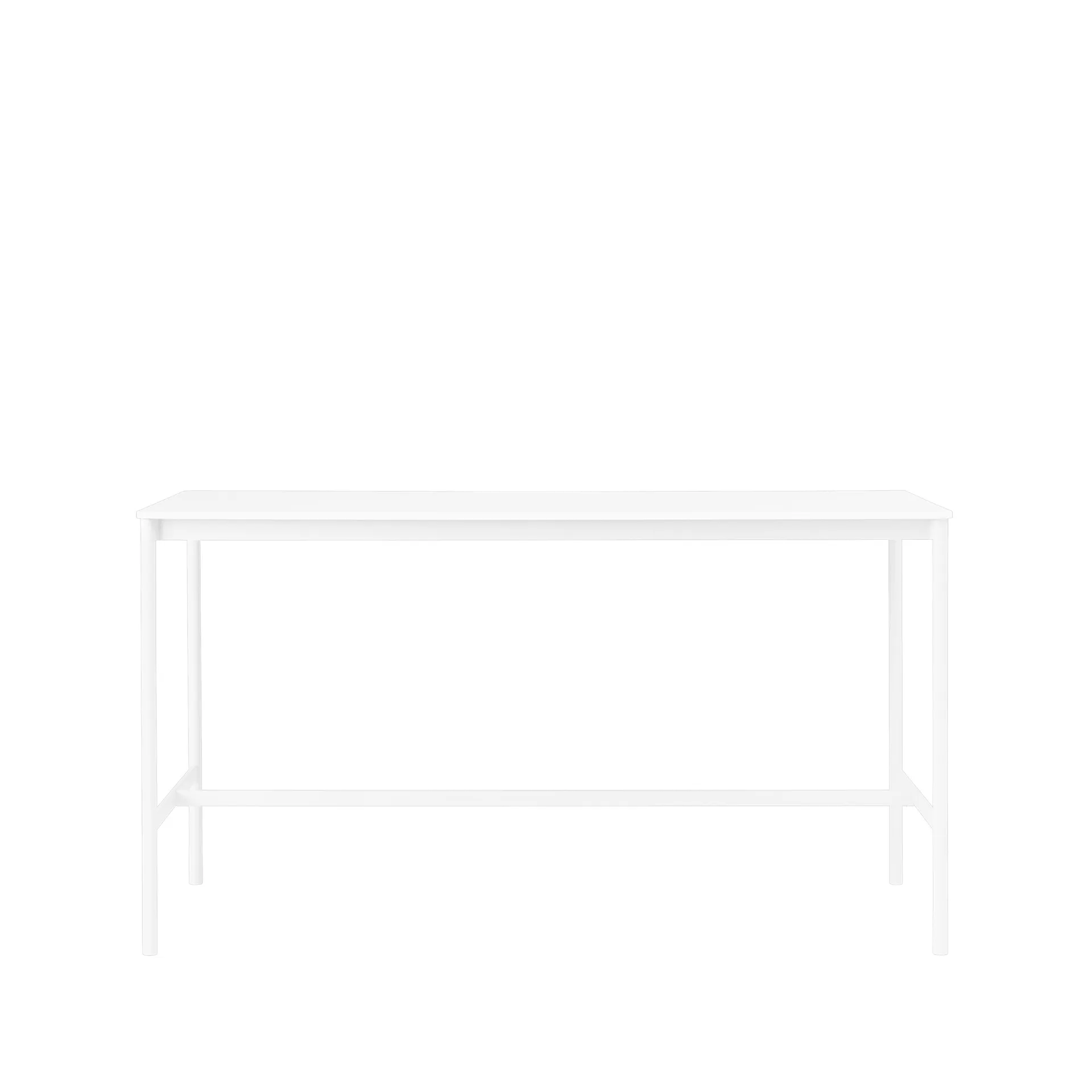 Base High stół barowy, biały laminat-biały stojak b85 l190 h105 Muuto