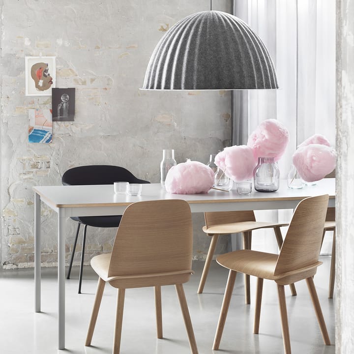 Base stół, black, krawędź ze sklejki, 140x80cm Muuto