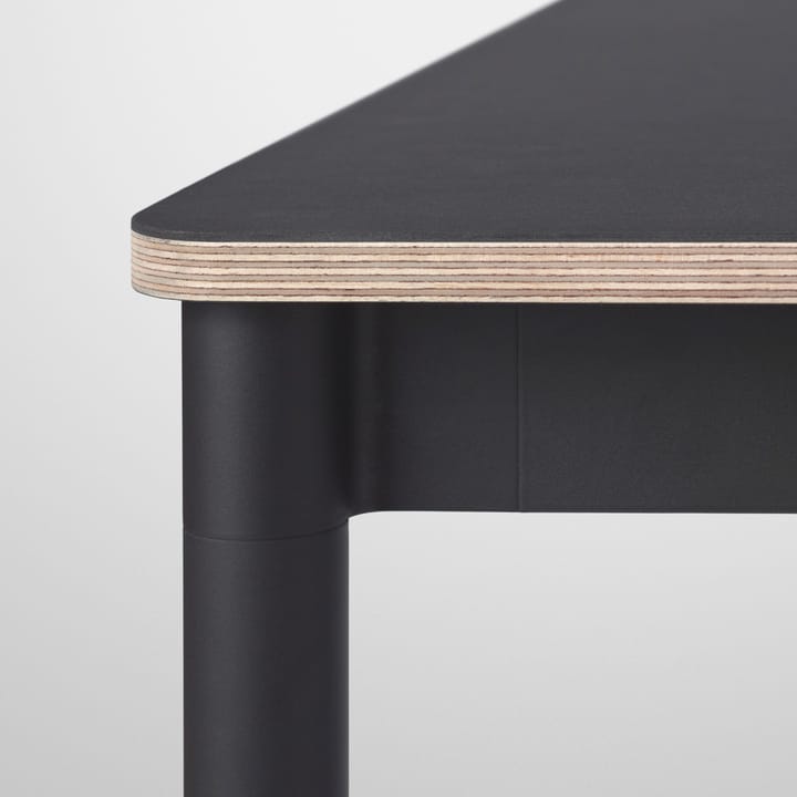 Base stół, black, krawędź ze sklejki, 140x80cm Muuto
