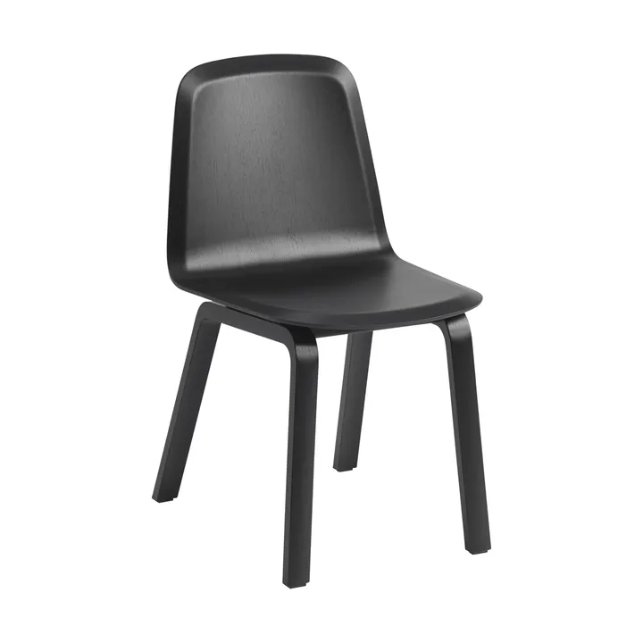 Brink Chair Wood Base krzesło - Czarny - Muuto