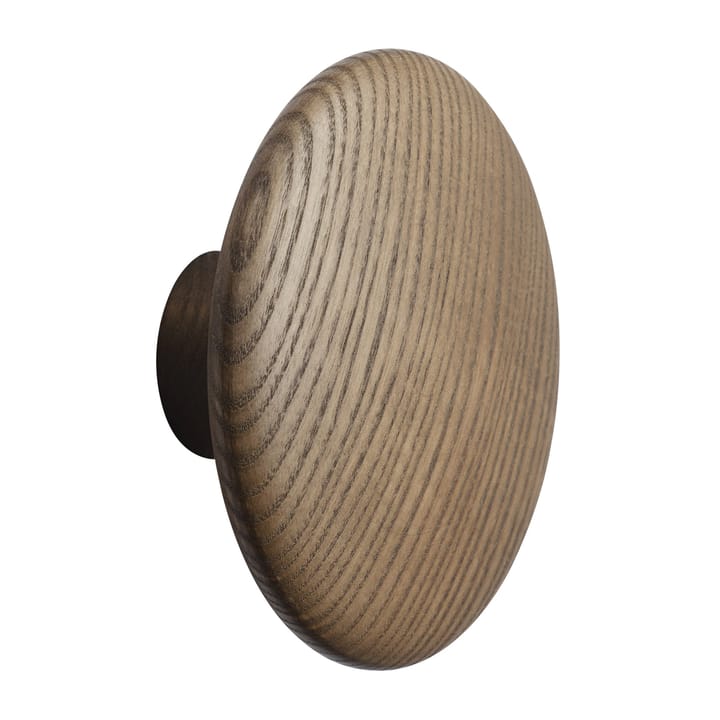 Ciemnobrązowy drewniany wieszak na ubrania Dots (wykończenie dark stained brown) - Ø13 cm - Muuto