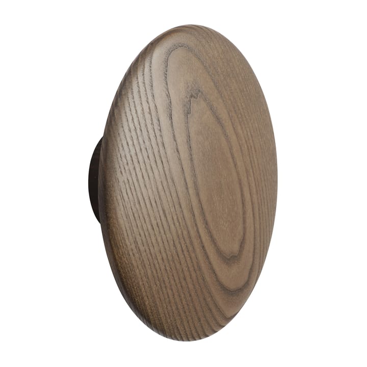 Ciemnobrązowy drewniany wieszak na ubrania Dots (wykończenie dark stained brown) - Ø17 cm - Muuto