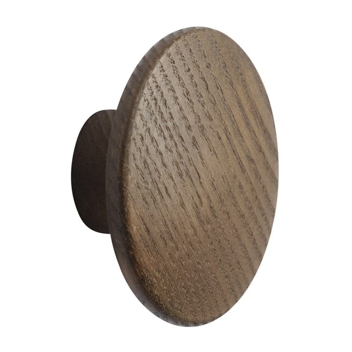 Ciemnobrązowy drewniany wieszak na ubrania Dots (wykończenie dark stained brown) - Ø6,5 cm - Muuto