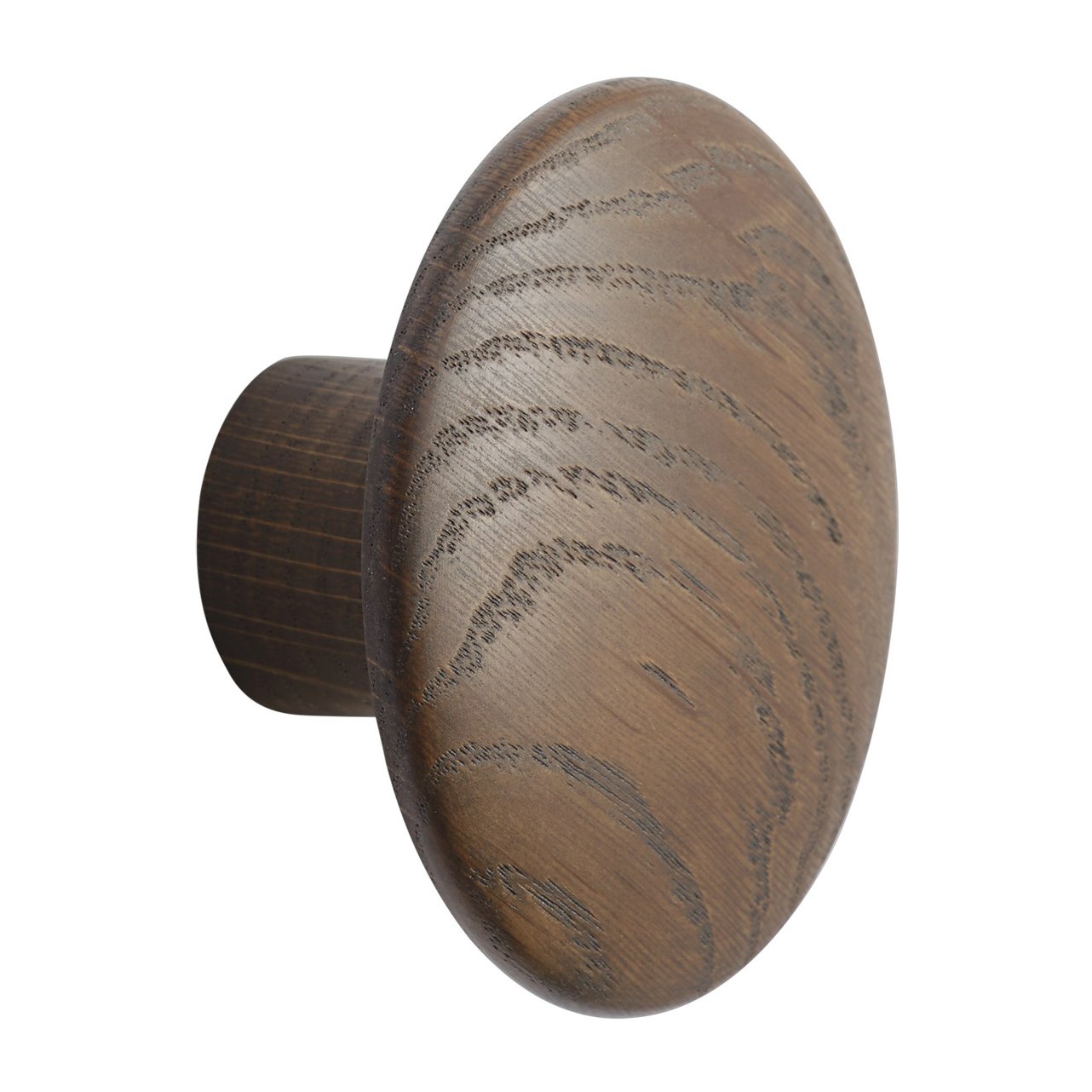 Muuto Ciemnobrązowy drewniany wieszak na ubrania Dots (wykończenie dark stained brown) Ø9 cm