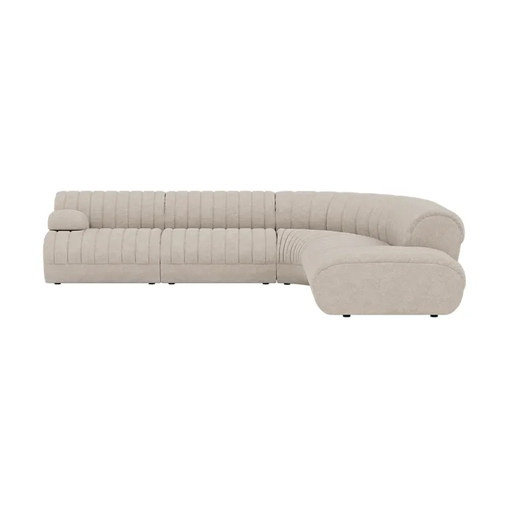 Coltre sofa modułowa - Konfiguracja 2, turf-sand, narożna sofa - Muuto