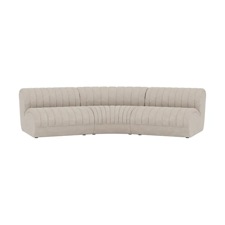 Coltre sofa modułowa - Konfiguracja 4, turf-sand, 3-osobowa - Muuto