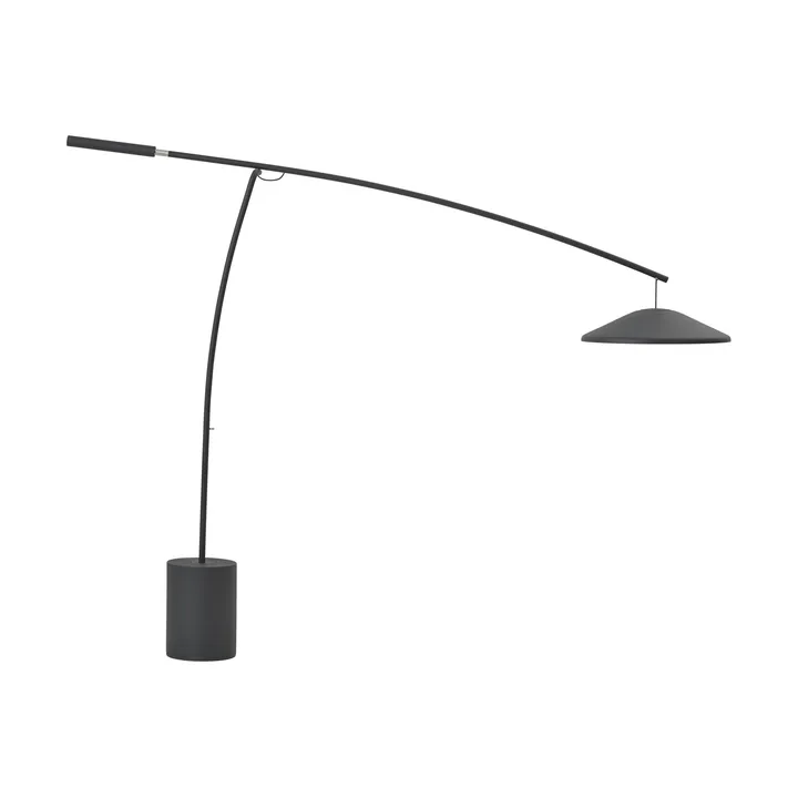 Contra lampa podłogowa - Antracytowa czerń-beton, 188 cm - Muuto