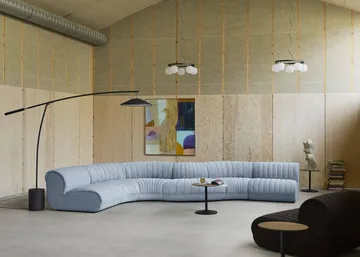 Contra lampa podłogowa - Antracytowa czerń-beton, 188 cm - Muuto
